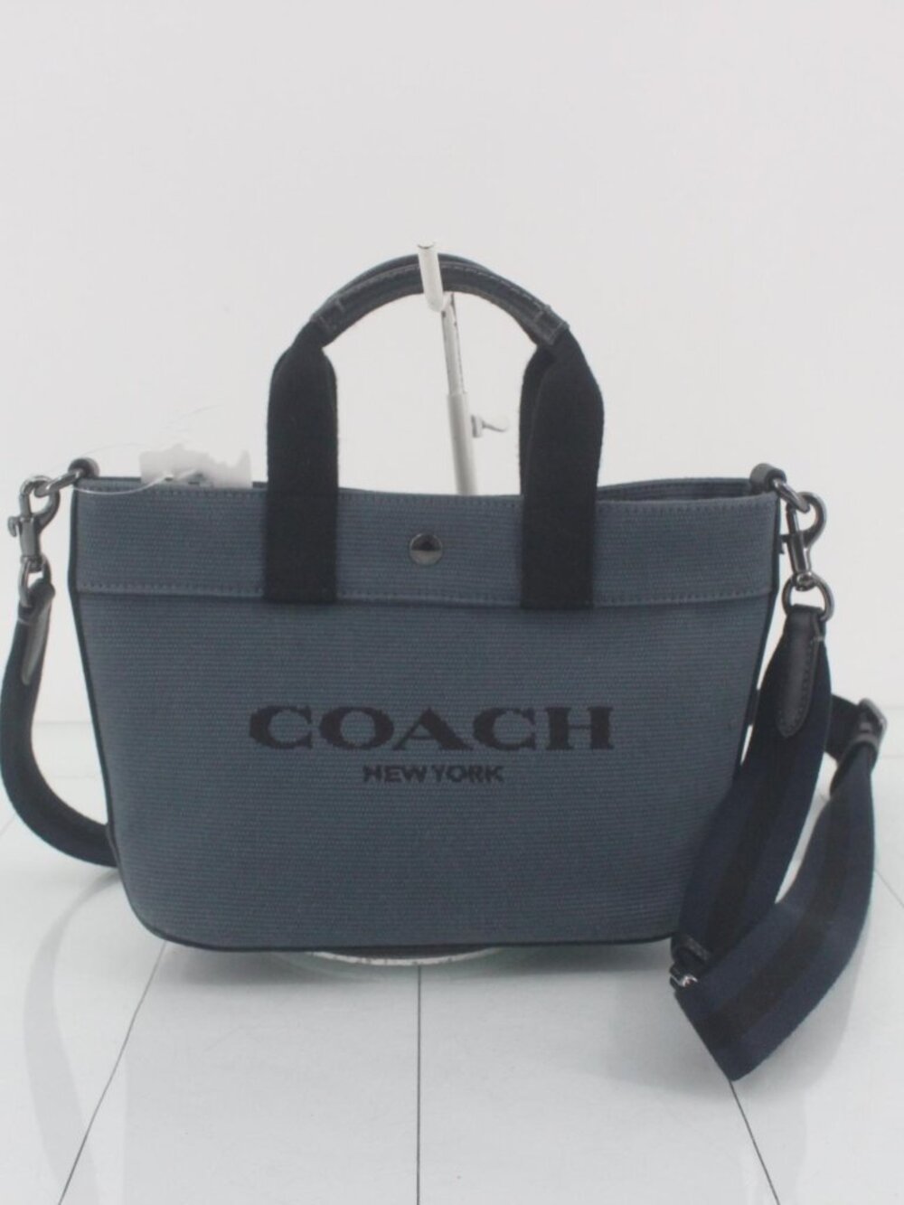 Coach Blue Canvas Tote with Black Accents! MINI 🥳